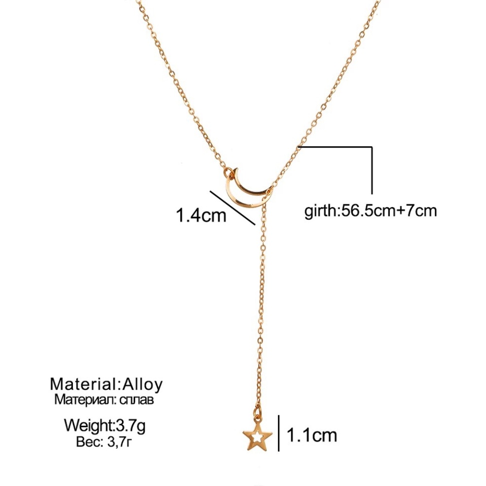 ‼️3/$30 Boho Lariat Moon Star Pendant Necklace - Picture 4 of 5
